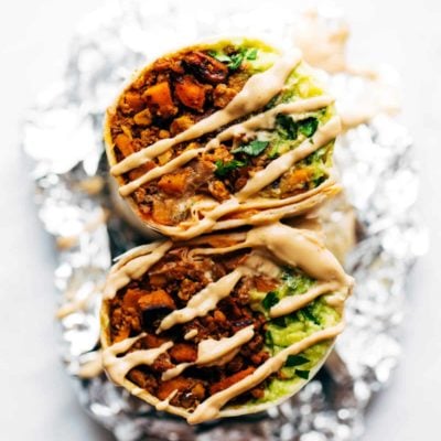 素食主义者梅尔加里托与素食主义者queso。